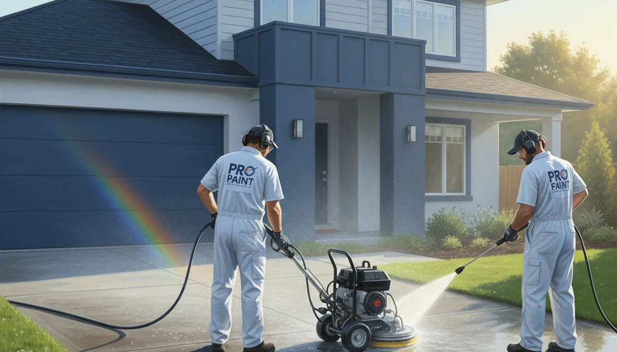 San Jose, CA concrete pressure cleaning for driveways, patios, and walkways by San Jose Paint Pros